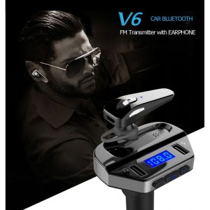 FM Трансмитер V6 с Handsfree Слушалка