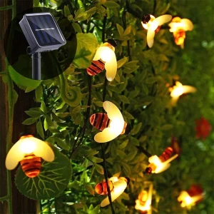 Соларни Градински Лампички Пчелички | LED Осветление за Външна Украса