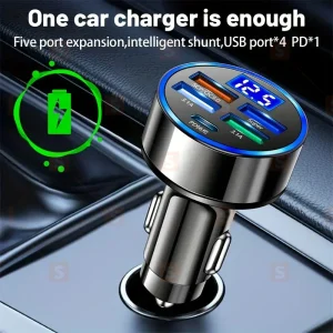 Зарядно за телефон с бързо зареждане, адаптер с 4 порта Usb