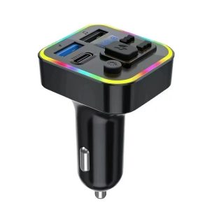 Автомобилен MP3 Bluetooth FM трансмитер с 2x USB и Type-C