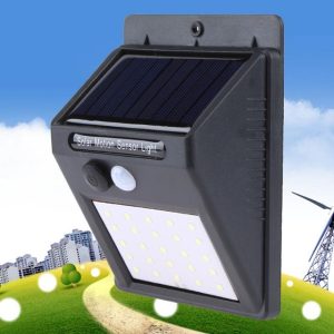 LED Соларна Лампа с 30 Диода и Сензор за Движение
