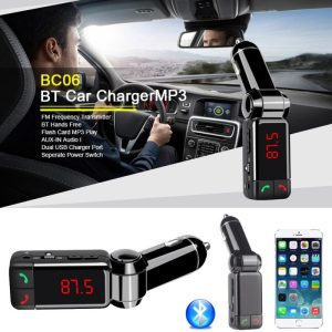 Автомобилен FM Трансмитер с Bluetooth и Charge 2a BC06