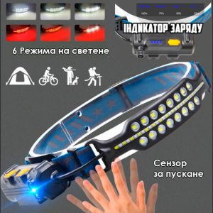 Челник за глава със сензор за движение