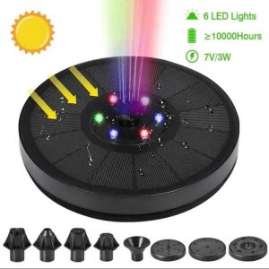 Светещ RGB соларен фонтан