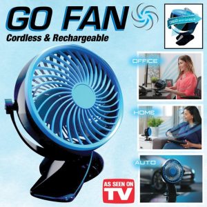 Преносим мощен мини вентилатор с щипка GO FAN