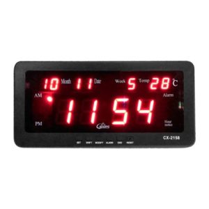 LED електронен часовник с големи цифри 2158