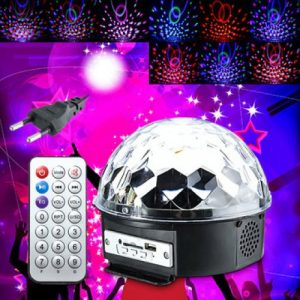 LED лампа - кълбо с вградени тонколонки
