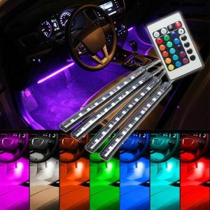 LED Ленти за интериорно осветление на кола RGB с дистанционно