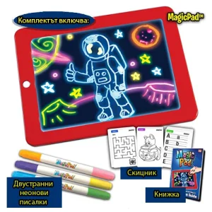 Таблет за скициране на неонови рисунки Magic Sketch Pad