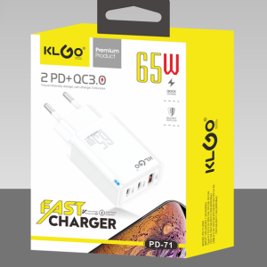 Зарядно за смартфон KLGO Premium Quality 2xUSB, 2.4A